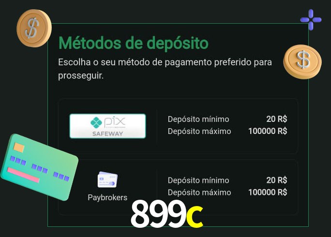 O cassino 899c oferece uma grande variedade de métodos de pagamento